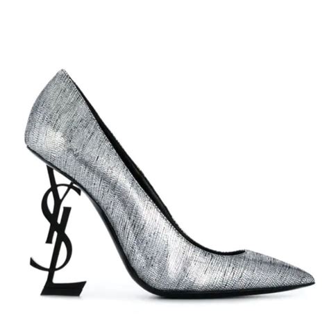 ysl heels sliver|YSL platform heels.